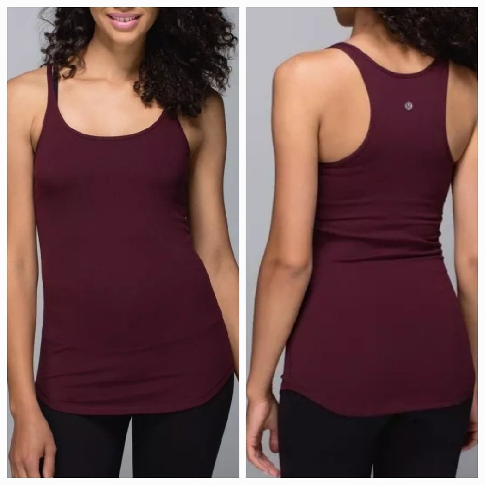 Lululemon Refresh Racer Tank Top Bordeaux Drama 8